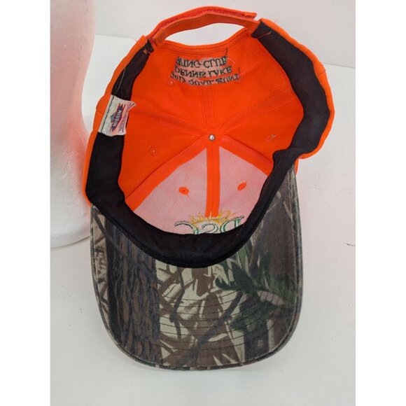 PSC 2015 Quail Hunt Dennis Lake Wing Club Men Orange Adj Strap Back Cap Hat - Picture 7 of 8